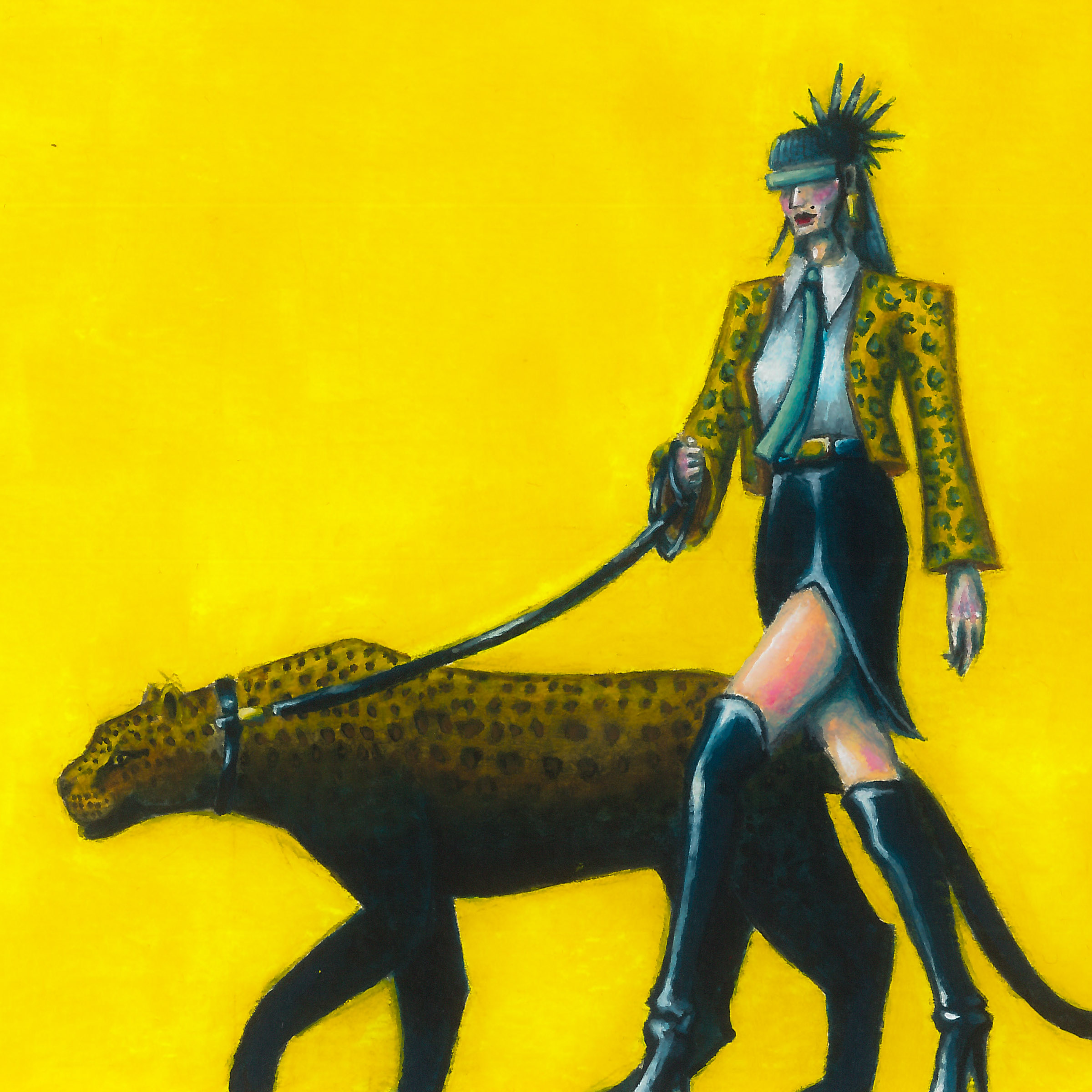 DIVA WITH LEOPARD